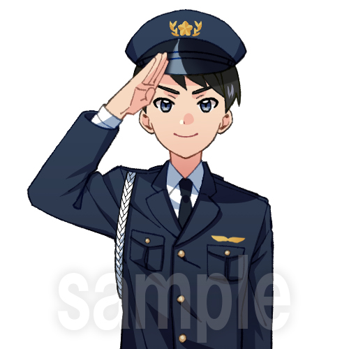 警察官（アニメ風イラスト）