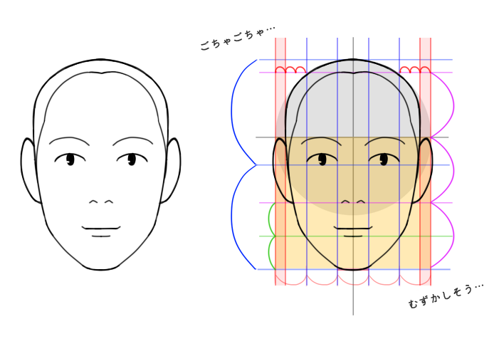 頭の描き方1 比率を覚えよう ブログ グランドデザイン