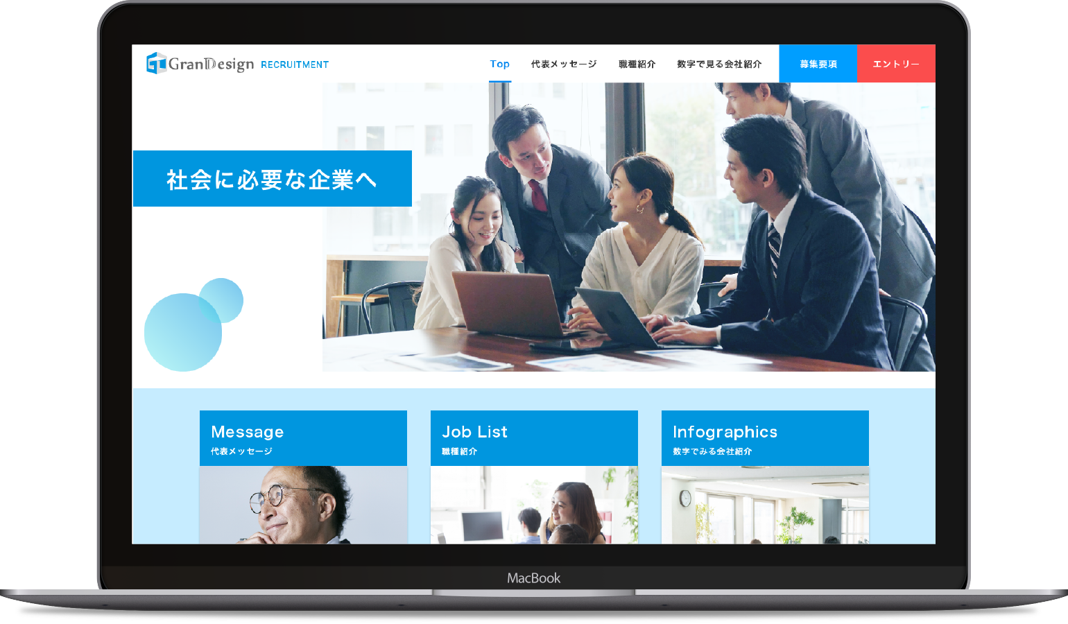 採用サイト制作 パッケージ グランドデザイン